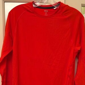 NWT M DSG men’s Long-Sleeve Athletic compression Tee Shirt in Orange